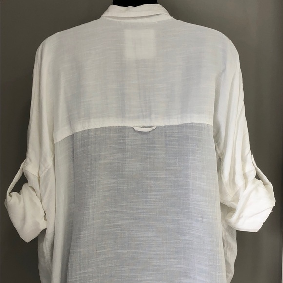 🦅American Eagle Women’s Oversized Button-Down Shirt – White – XXS - Picture 8 of 13